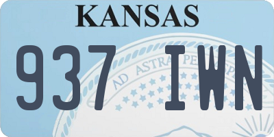 KS license plate 937IWN