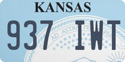 KS license plate 937IWT