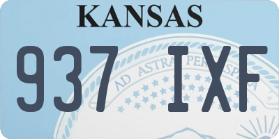 KS license plate 937IXF