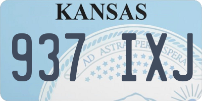 KS license plate 937IXJ