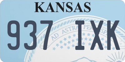 KS license plate 937IXK