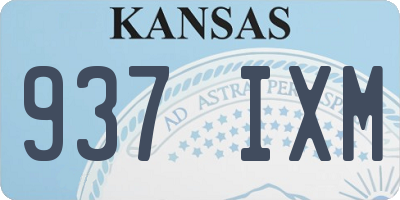 KS license plate 937IXM