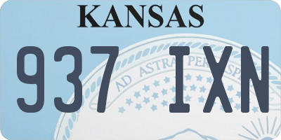 KS license plate 937IXN