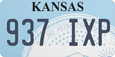KS license plate 937IXP