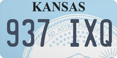 KS license plate 937IXQ