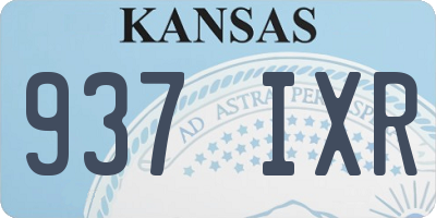 KS license plate 937IXR