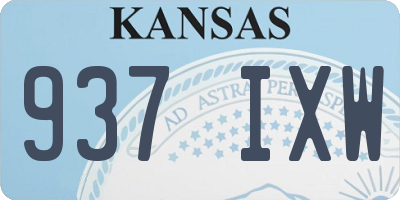 KS license plate 937IXW
