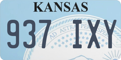 KS license plate 937IXY