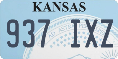 KS license plate 937IXZ