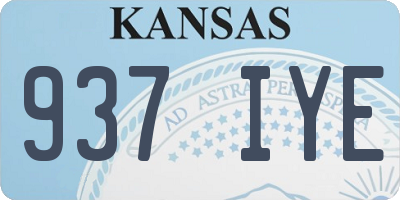 KS license plate 937IYE