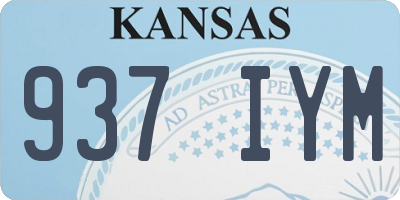 KS license plate 937IYM