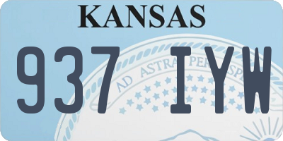 KS license plate 937IYW
