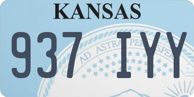 KS license plate 937IYY