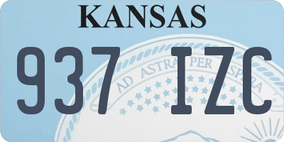 KS license plate 937IZC