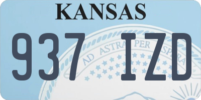 KS license plate 937IZD