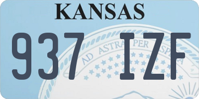 KS license plate 937IZF