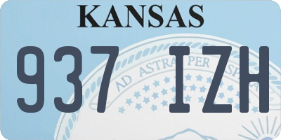 KS license plate 937IZH