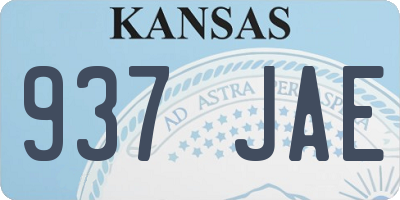 KS license plate 937JAE