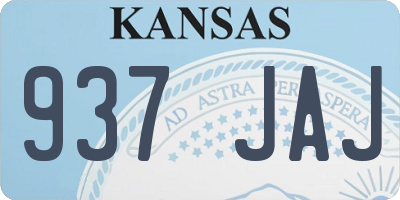 KS license plate 937JAJ