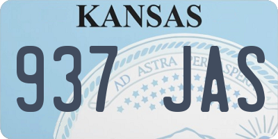 KS license plate 937JAS