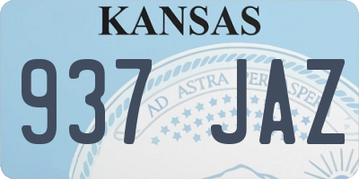 KS license plate 937JAZ