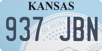 KS license plate 937JBN