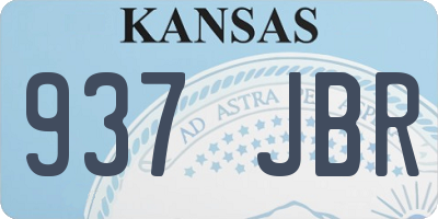 KS license plate 937JBR