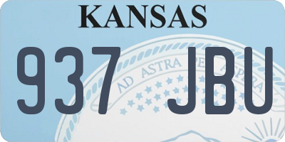 KS license plate 937JBU