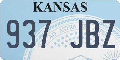 KS license plate 937JBZ