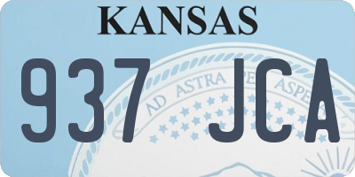 KS license plate 937JCA