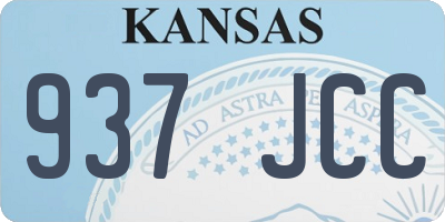 KS license plate 937JCC