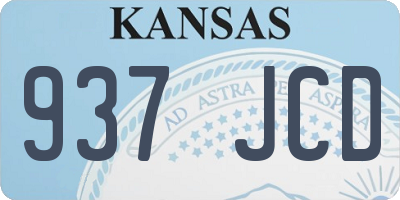 KS license plate 937JCD