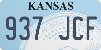 KS license plate 937JCF