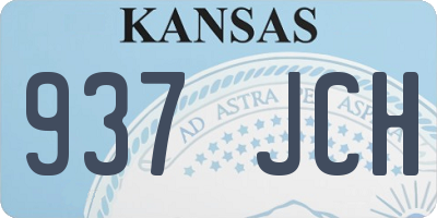 KS license plate 937JCH