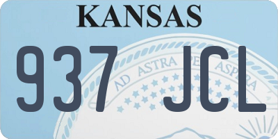 KS license plate 937JCL