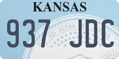 KS license plate 937JDC