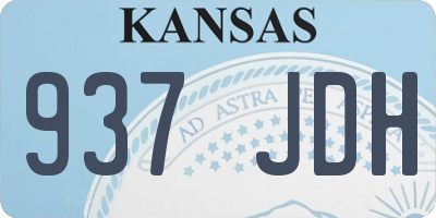 KS license plate 937JDH