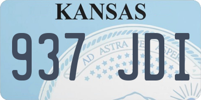 KS license plate 937JDI