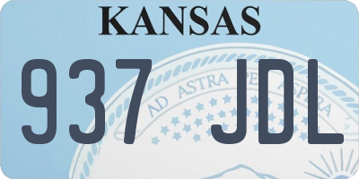 KS license plate 937JDL