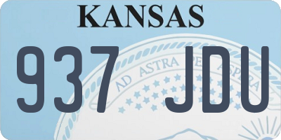 KS license plate 937JDU