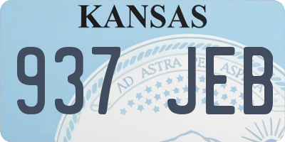 KS license plate 937JEB