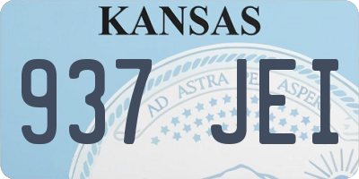 KS license plate 937JEI