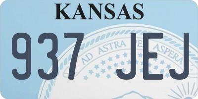 KS license plate 937JEJ
