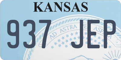 KS license plate 937JEP