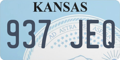 KS license plate 937JEQ