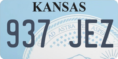 KS license plate 937JEZ