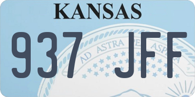 KS license plate 937JFF