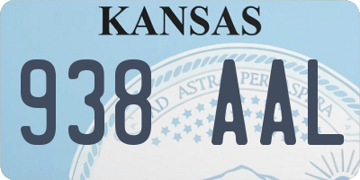KS license plate 938AAL