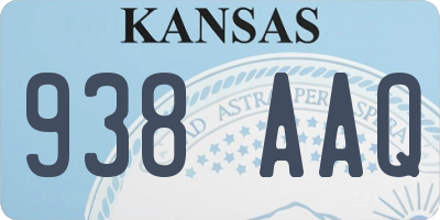 KS license plate 938AAQ