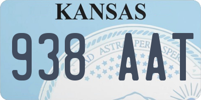KS license plate 938AAT